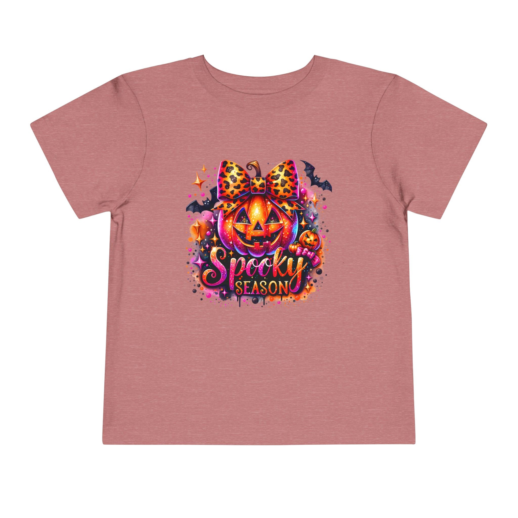 Toddler Tee — "Spooky Season" Pumpkin Bow Halloween Shirt