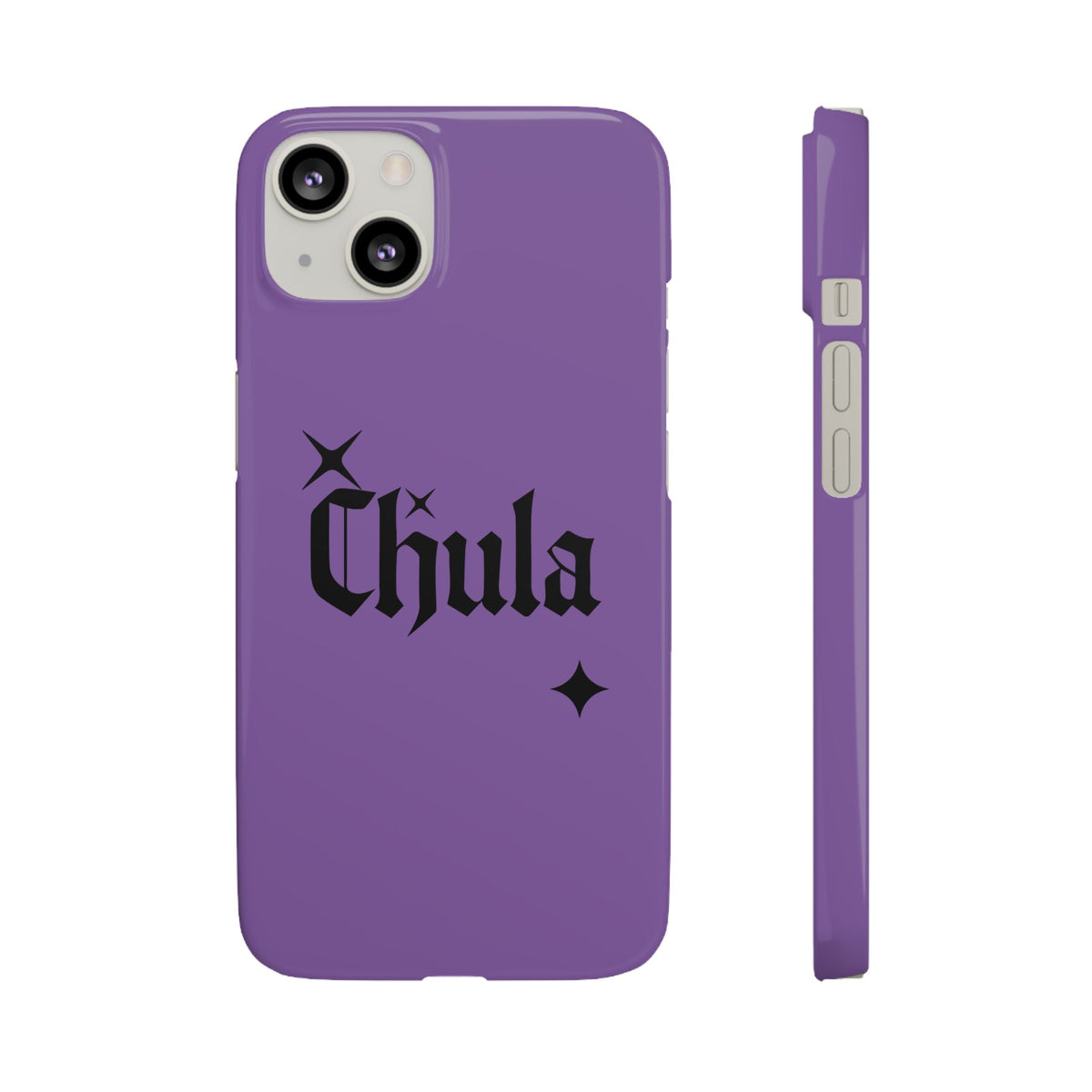 Chula Gothic Script Phone Case | Purple Snap Case