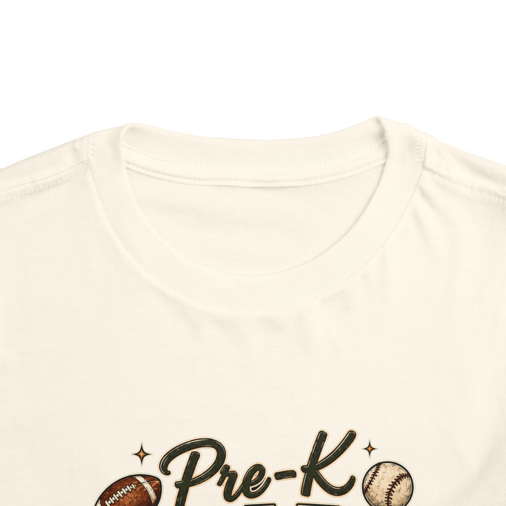 Pre-K Grade Toddler Tee — Back to School Sports Design