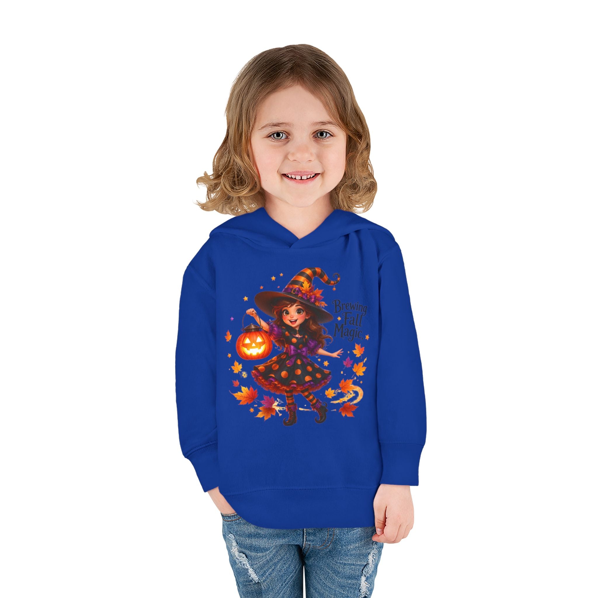 Toddler Hoodie — "Brewing Fall Magic" Halloween Witch Pullover