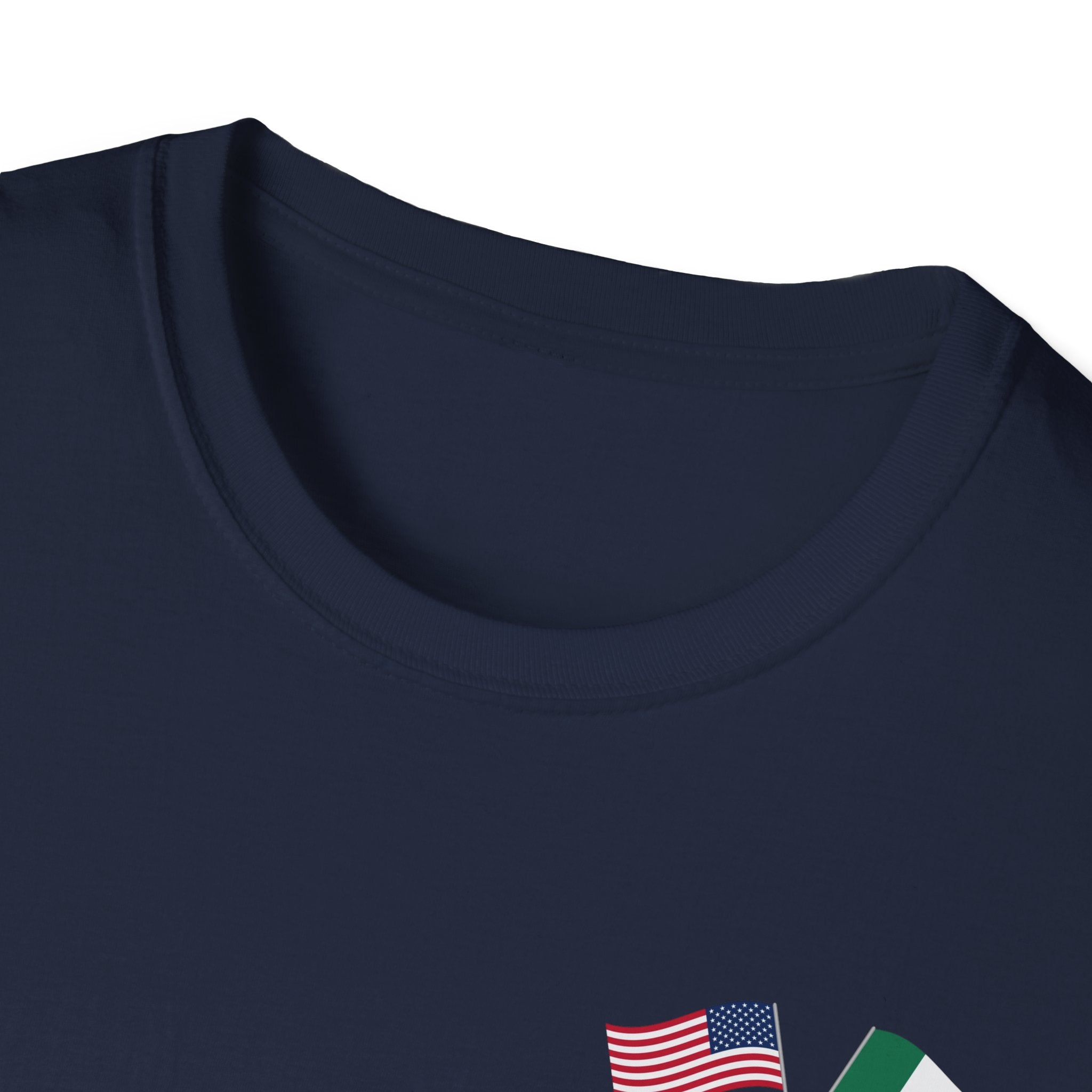 USA Mexico Flag T-Shirt — Small Crossed American & Mexican Flags Tee