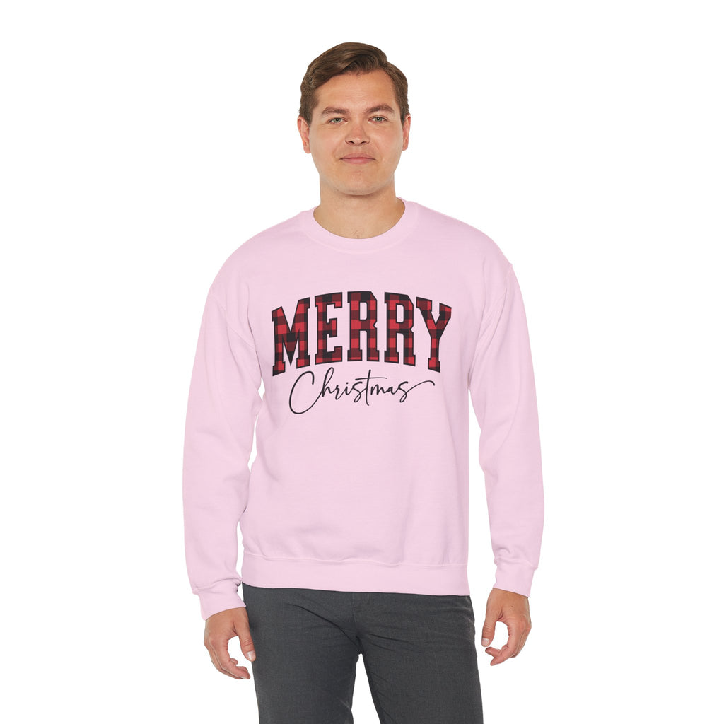 Christmas Plaid "Merry Christmas" Crewneck Sweatshirt