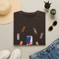 Energy Drink & Lip Balm Graphic T-Shirt — Playful Red Bull Design