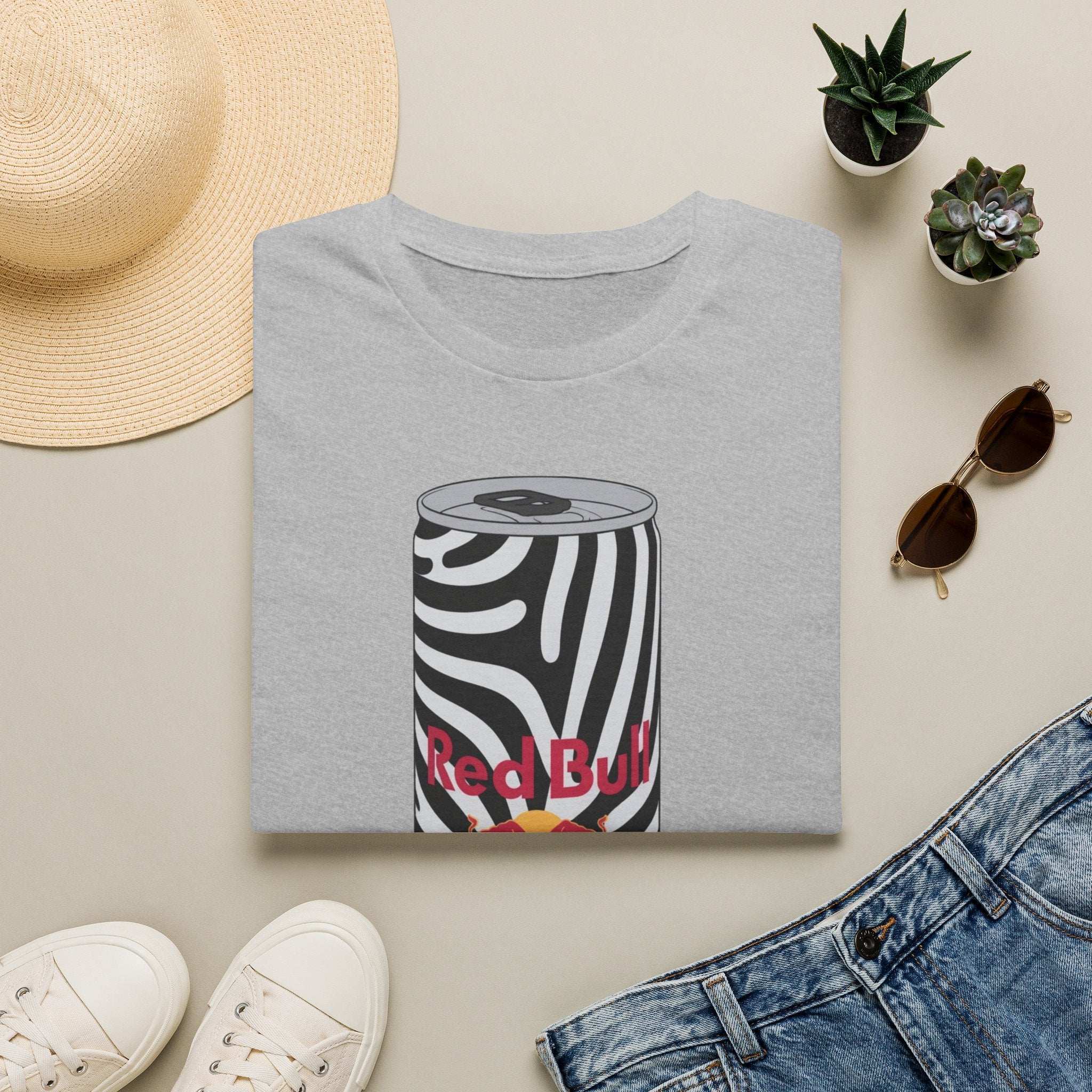 Zebra Can Graphic T-Shirt — Bold Retro Energy Drink Design
