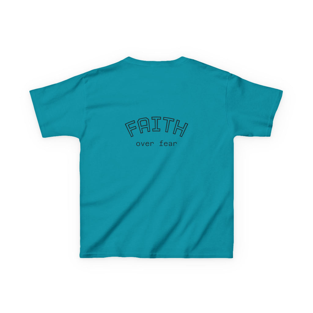 Faith Over Fear Kids T-Shirt | Christian Typography Tee