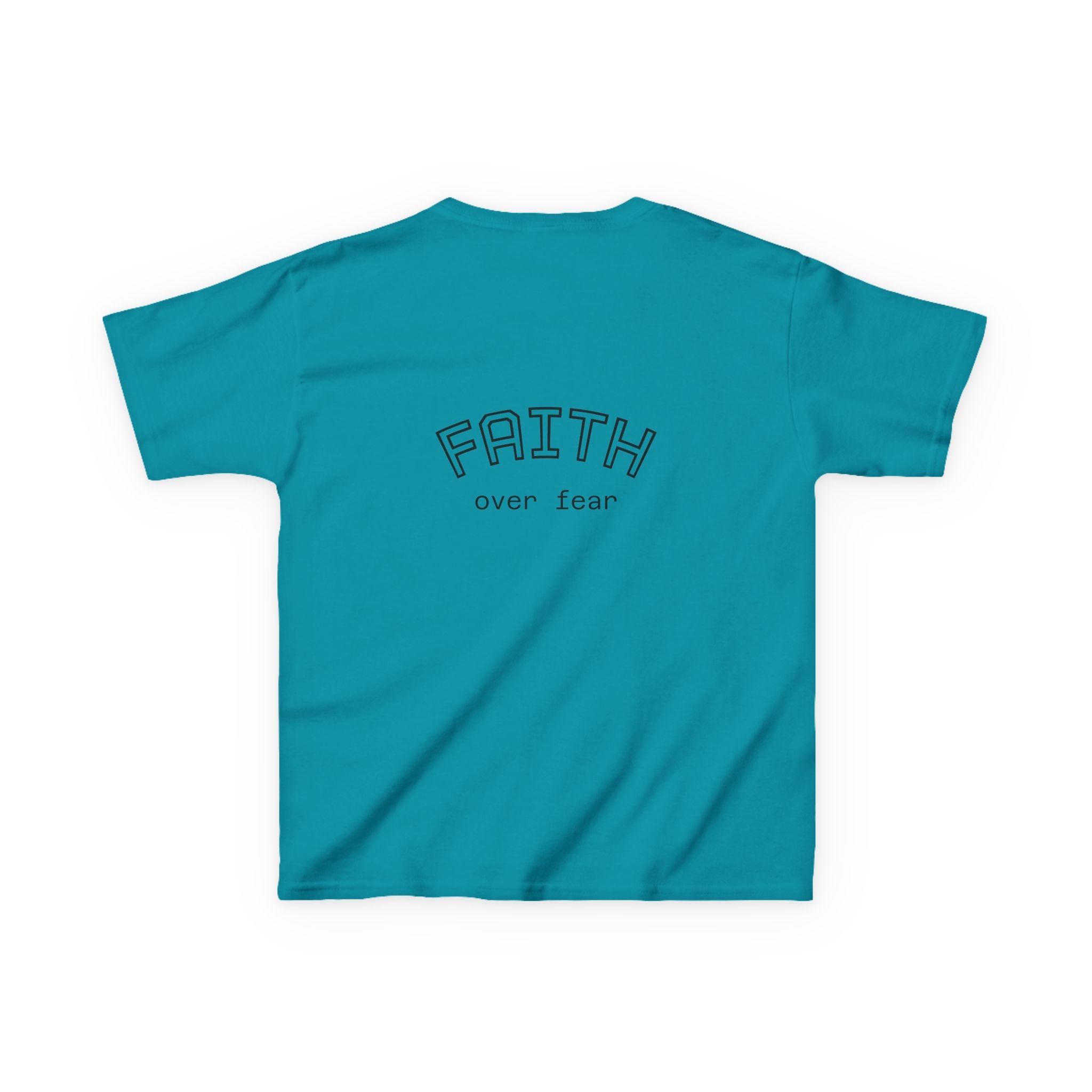 Faith Over Fear Kids T-Shirt | Christian Typography Tee