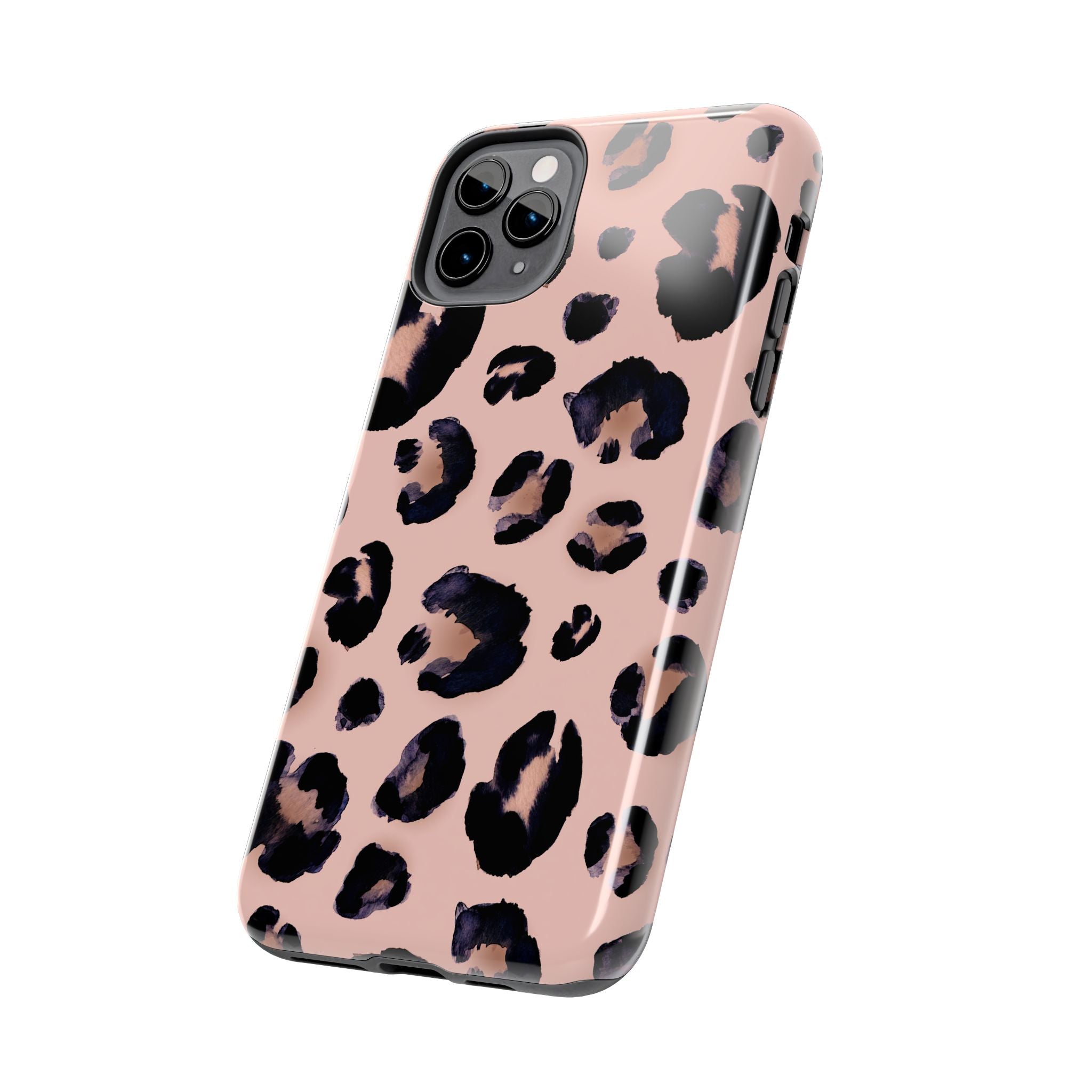 Leopard Print Tough Phone Case — Pink Animal Print Protective Cover