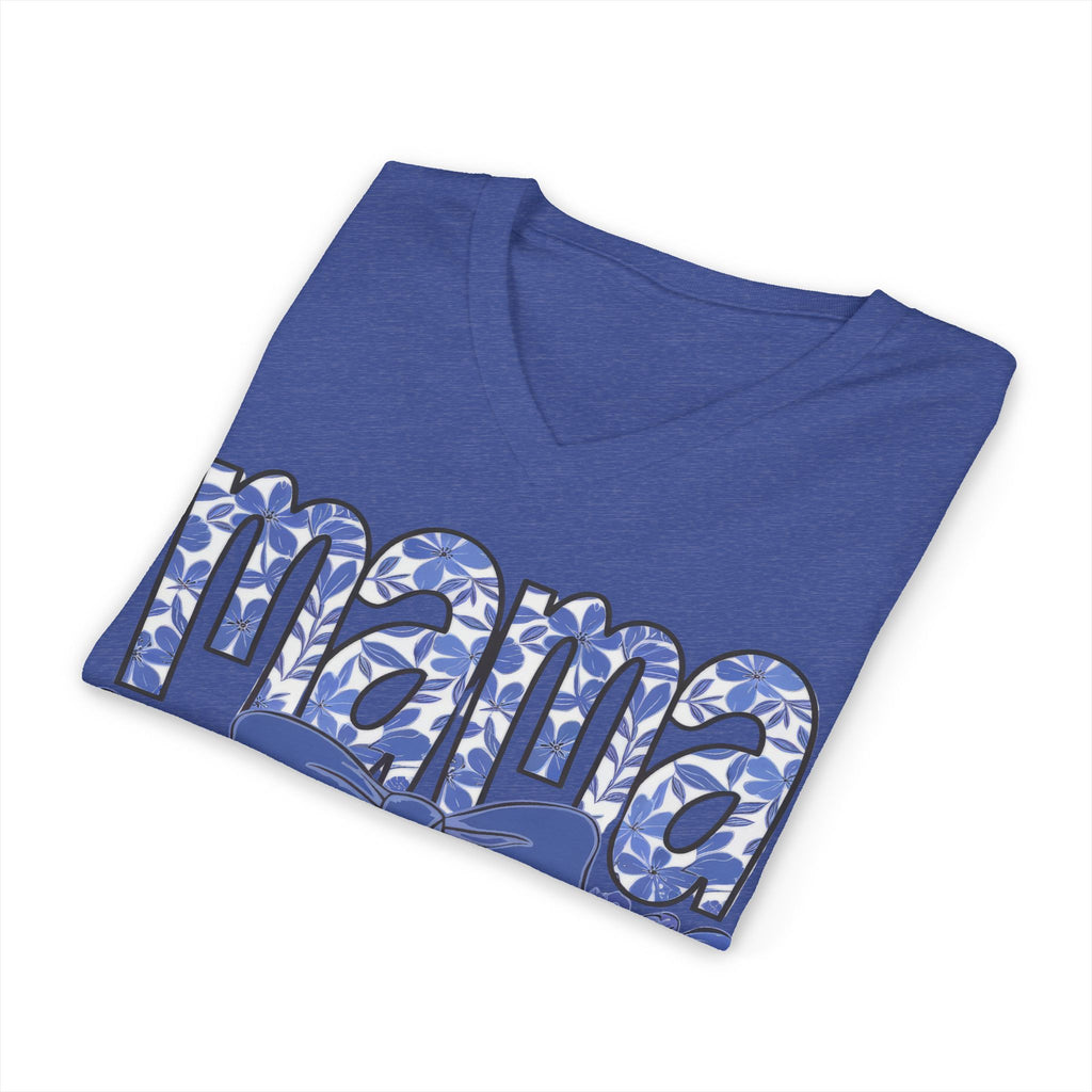 Mama Floral Bow V-Neck Tee — Mothers Day Gift Tee