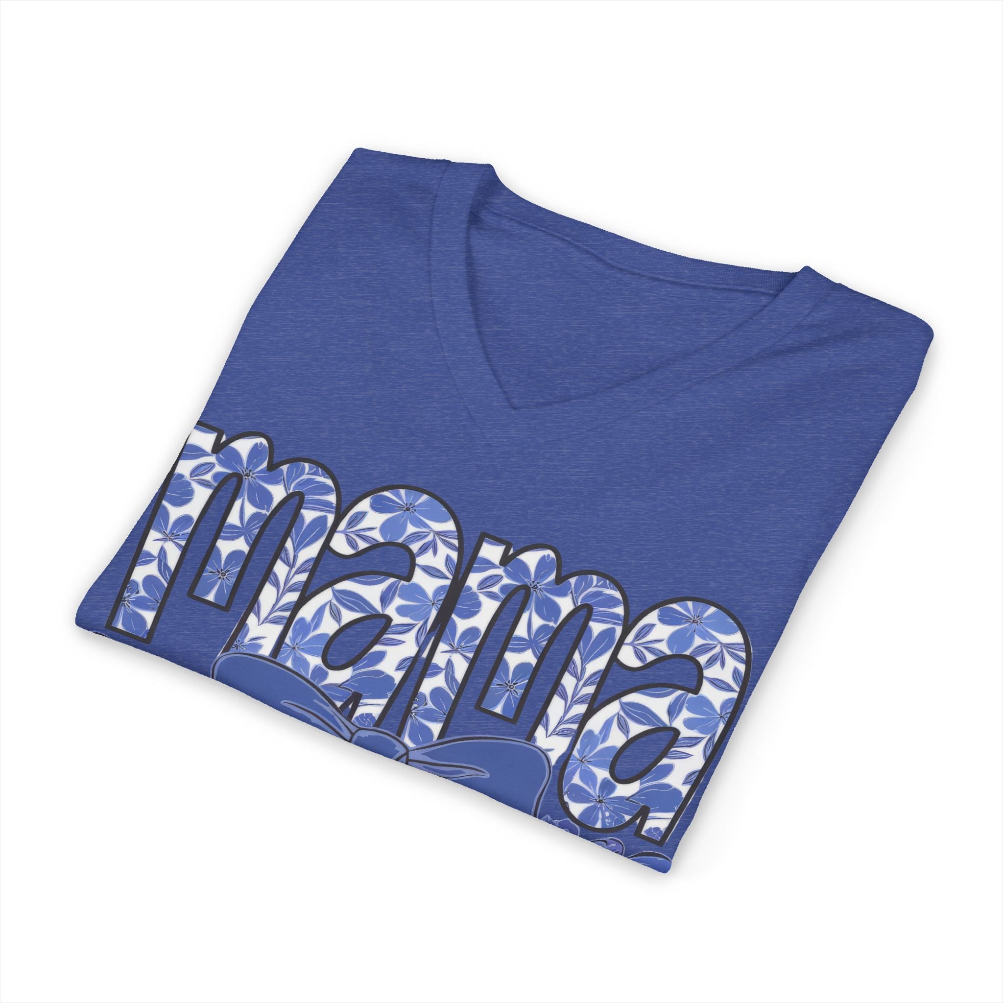 Mama Floral Bow V-Neck Tee — Mothers Day Gift Tee