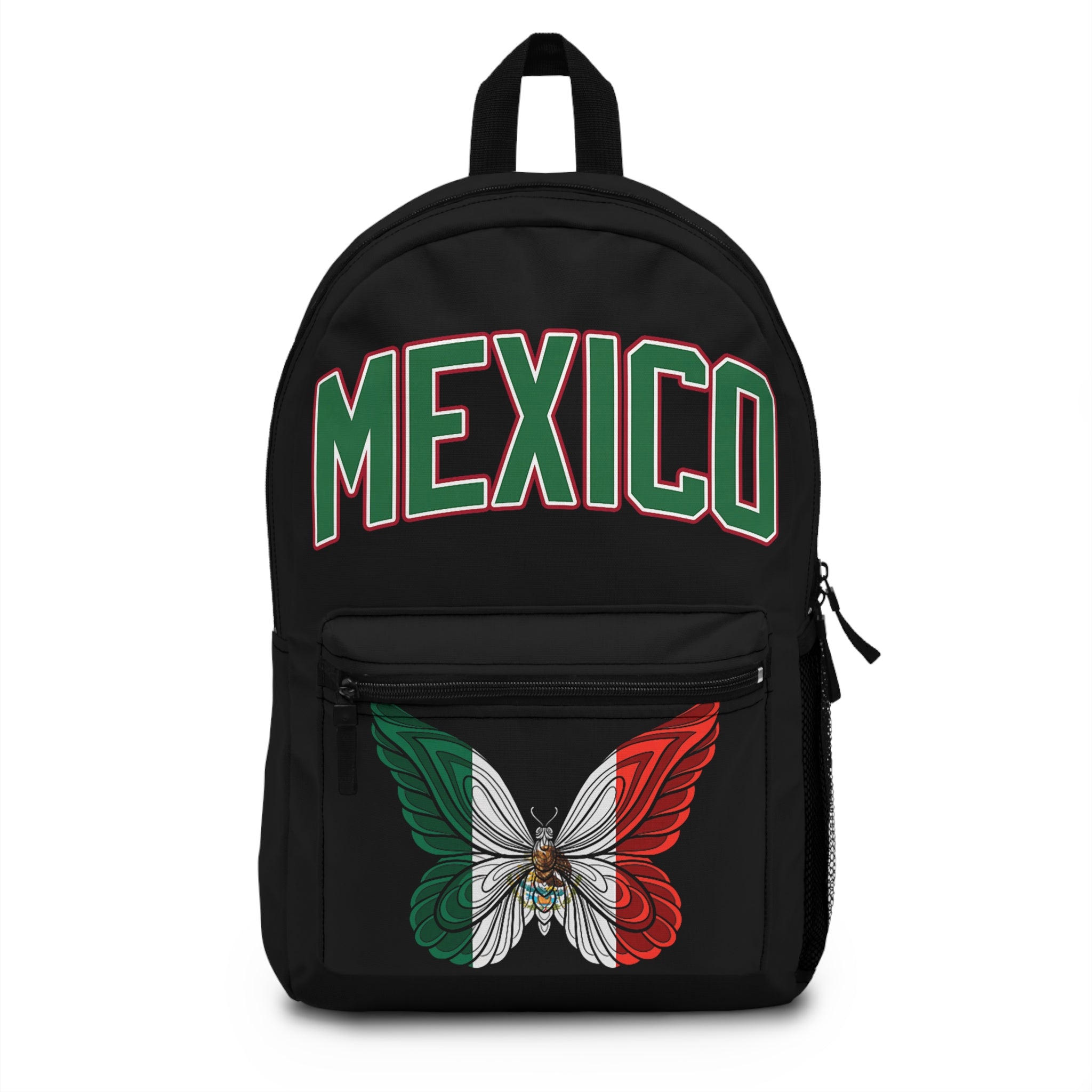 Mexico Flag Butterfly Backpack — Mexican Pride School & Travel Bag