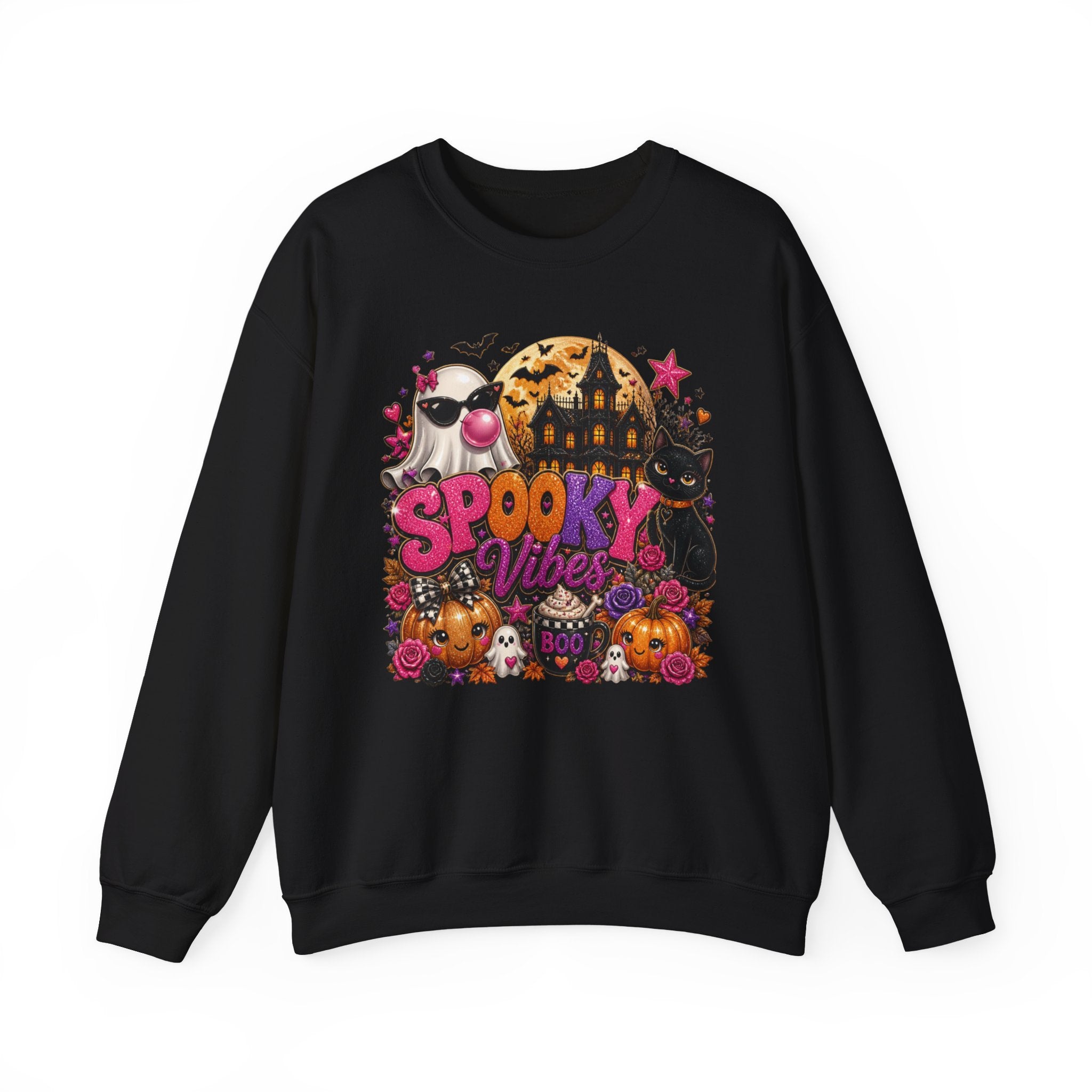 Sweatshirt — "Spooky Vibes" Halloween Graphic Crewneck