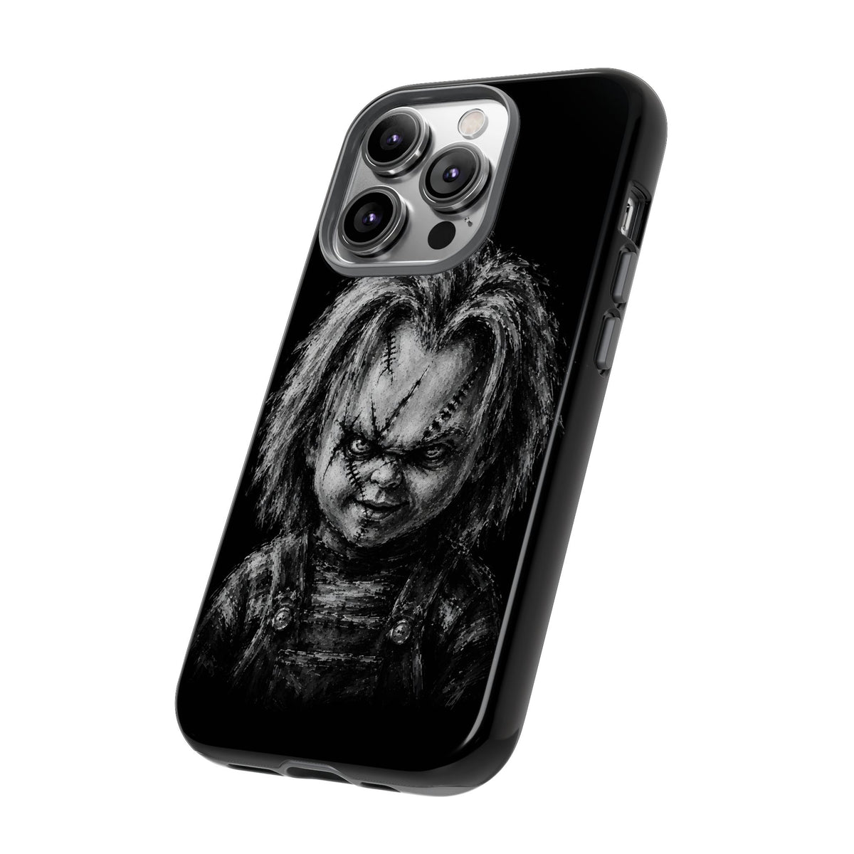 Horror Doll Phone Case - Chucky-Inspired Creepy Portrait Tough Case