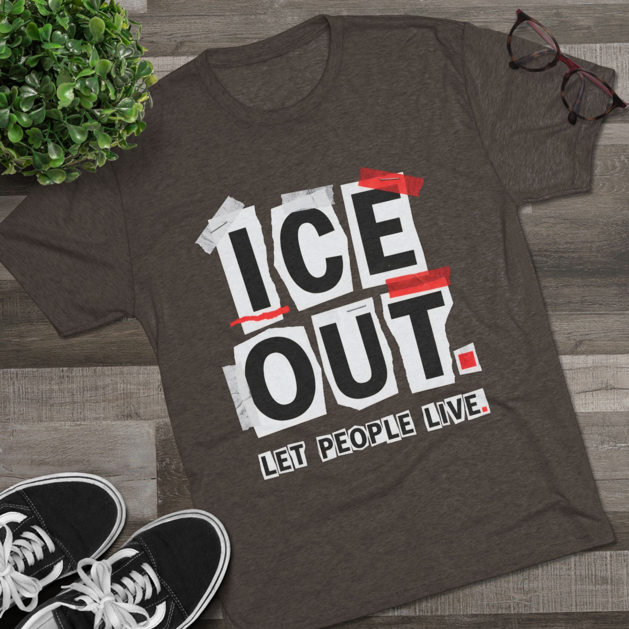 Ice Out Tee — "Let People Live" Graphic Crewneck