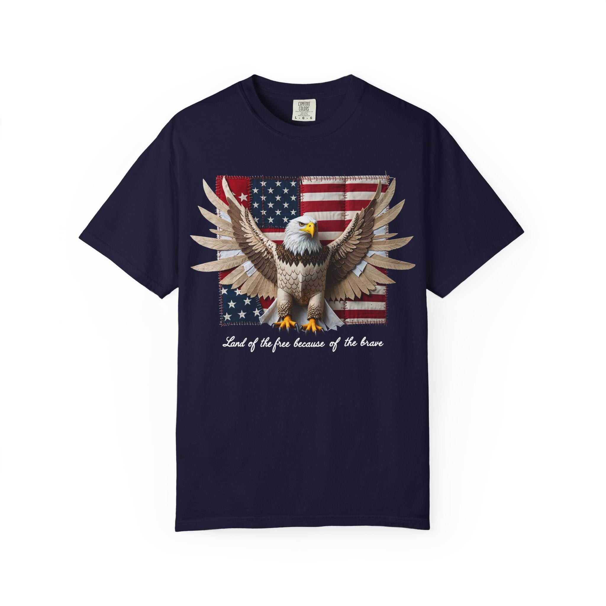 American Eagle Flag T-Shirt – Patriotic Bald Eagle Graphic Tee