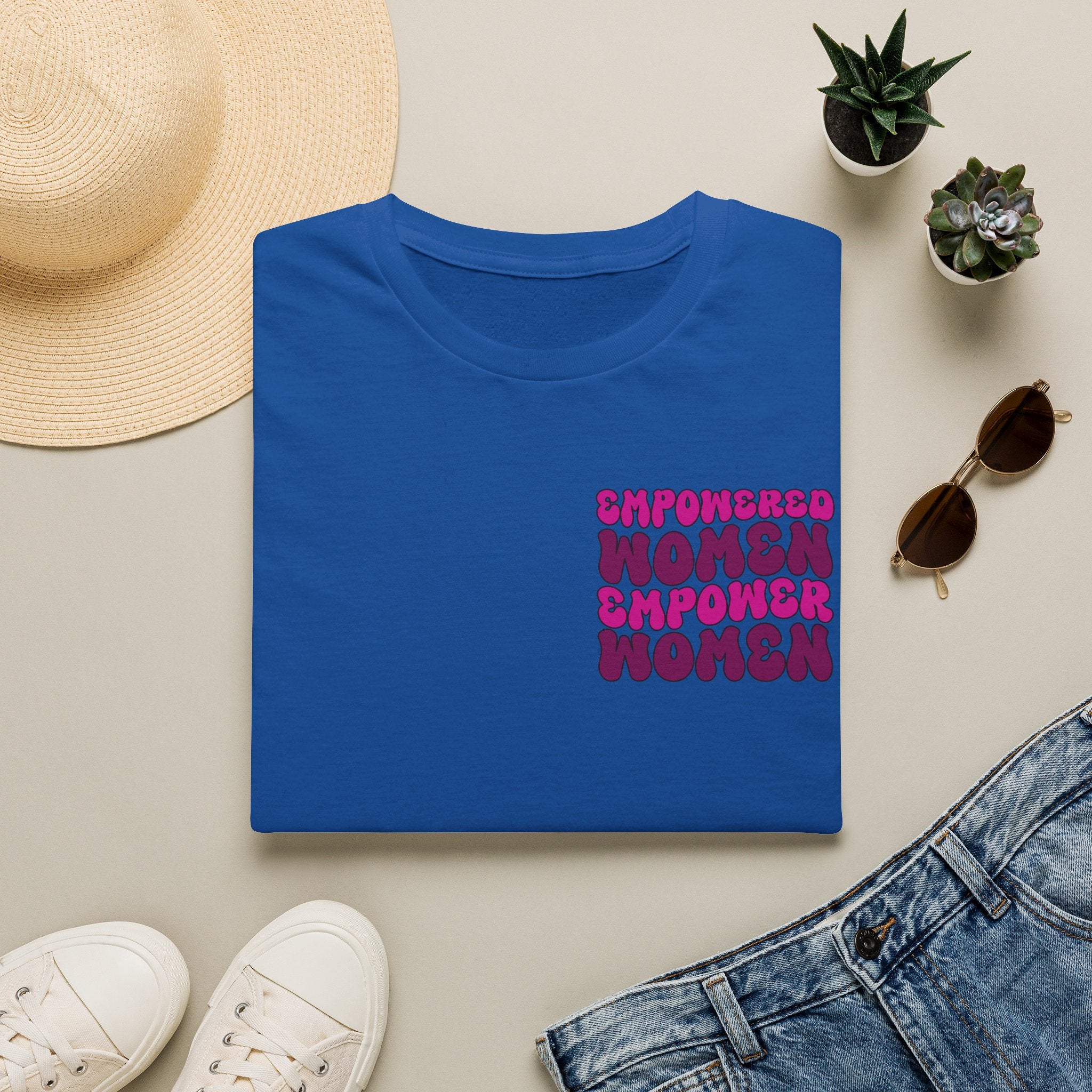 T-Shirt — Empowered Women Empower Women Retro Script Chest Design