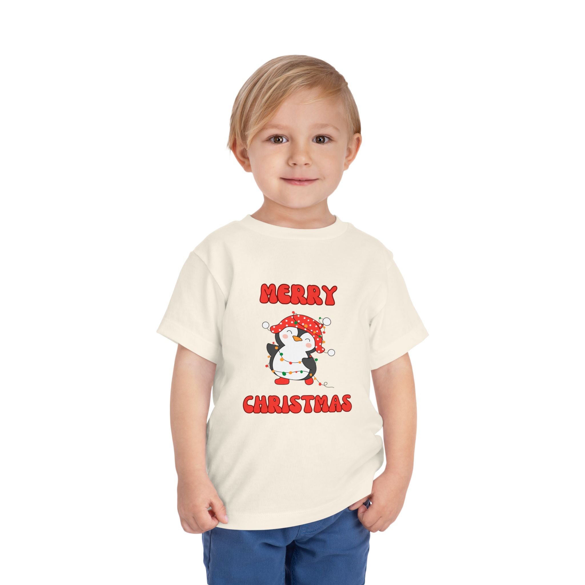 Merry Christmas Penguin Toddler Tee