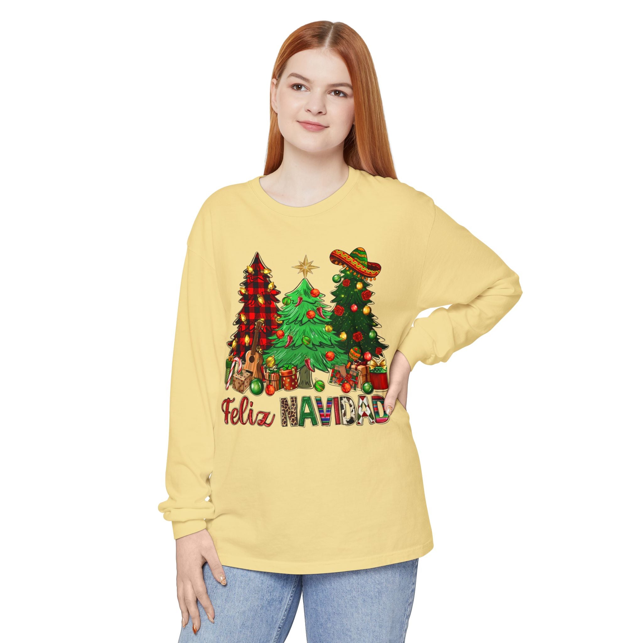 Feliz Navidad Christmas Long Sleeve Tee