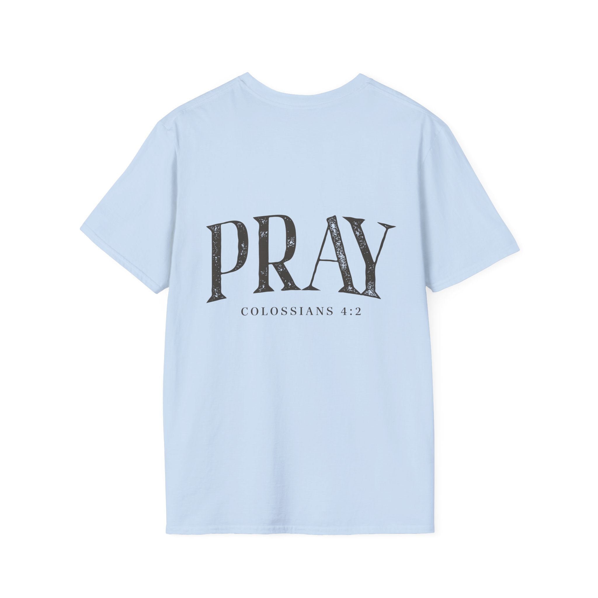 Virgin Mary Pray T-Shirt – Religious Catholic Tee with Colossians 4:2