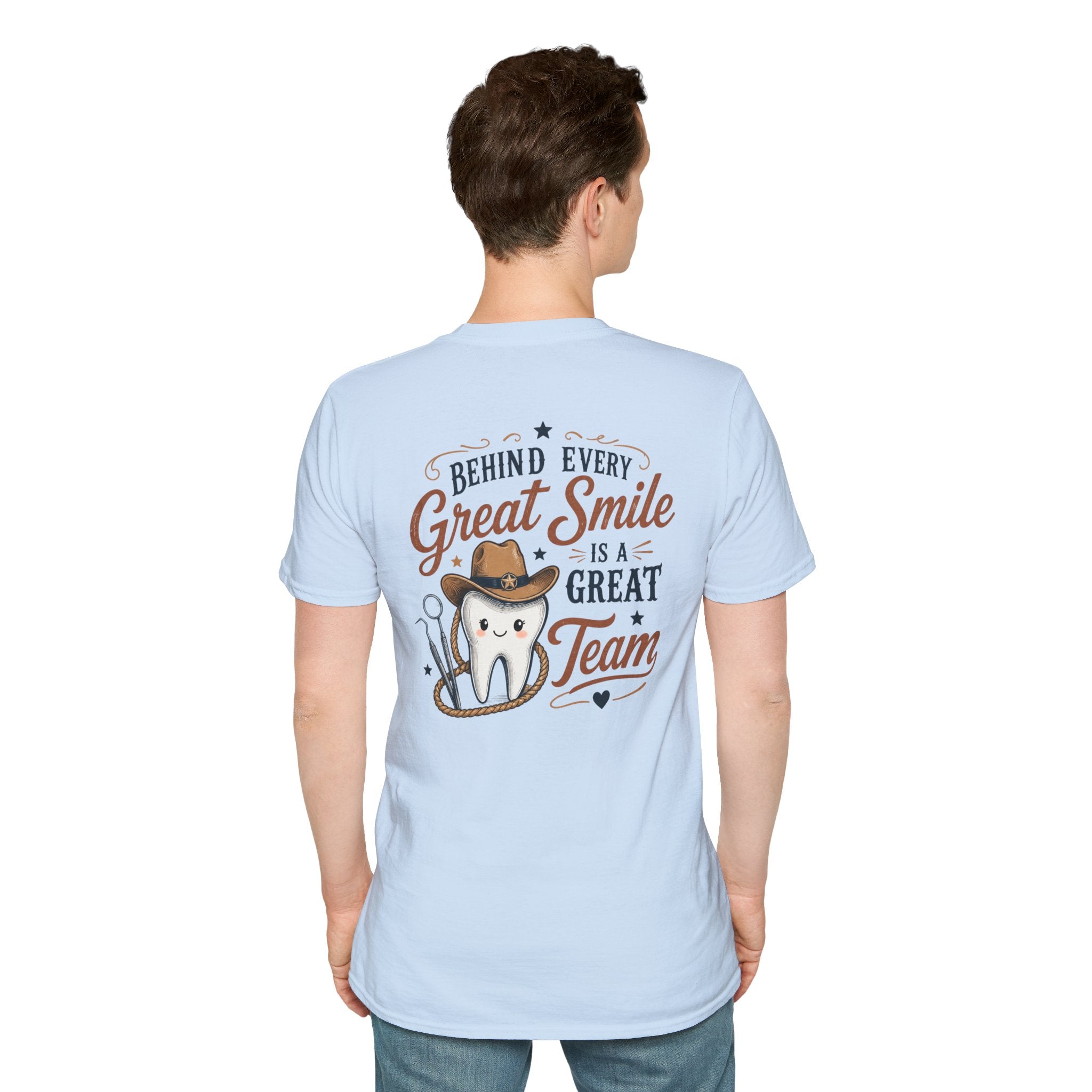 Cowboy Tooth Tee — Cute Western Dental Graphic T-Shirt