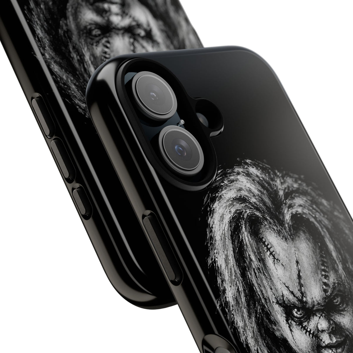 Horror Doll Phone Case - Chucky-Inspired Creepy Portrait Tough Case