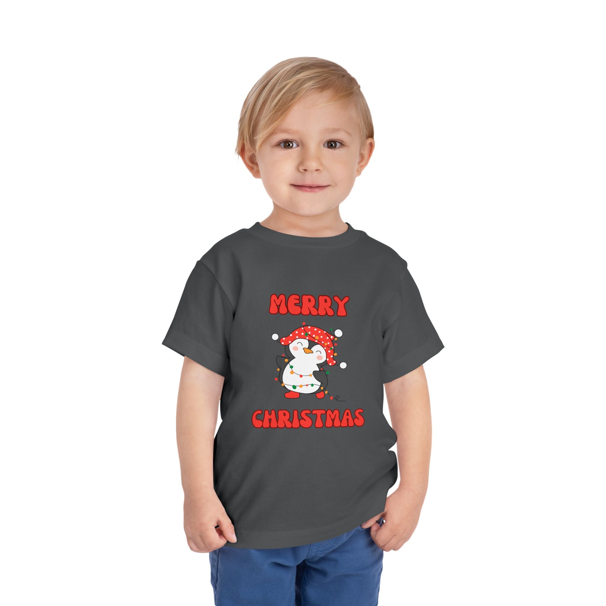 Merry Christmas Penguin Toddler Tee