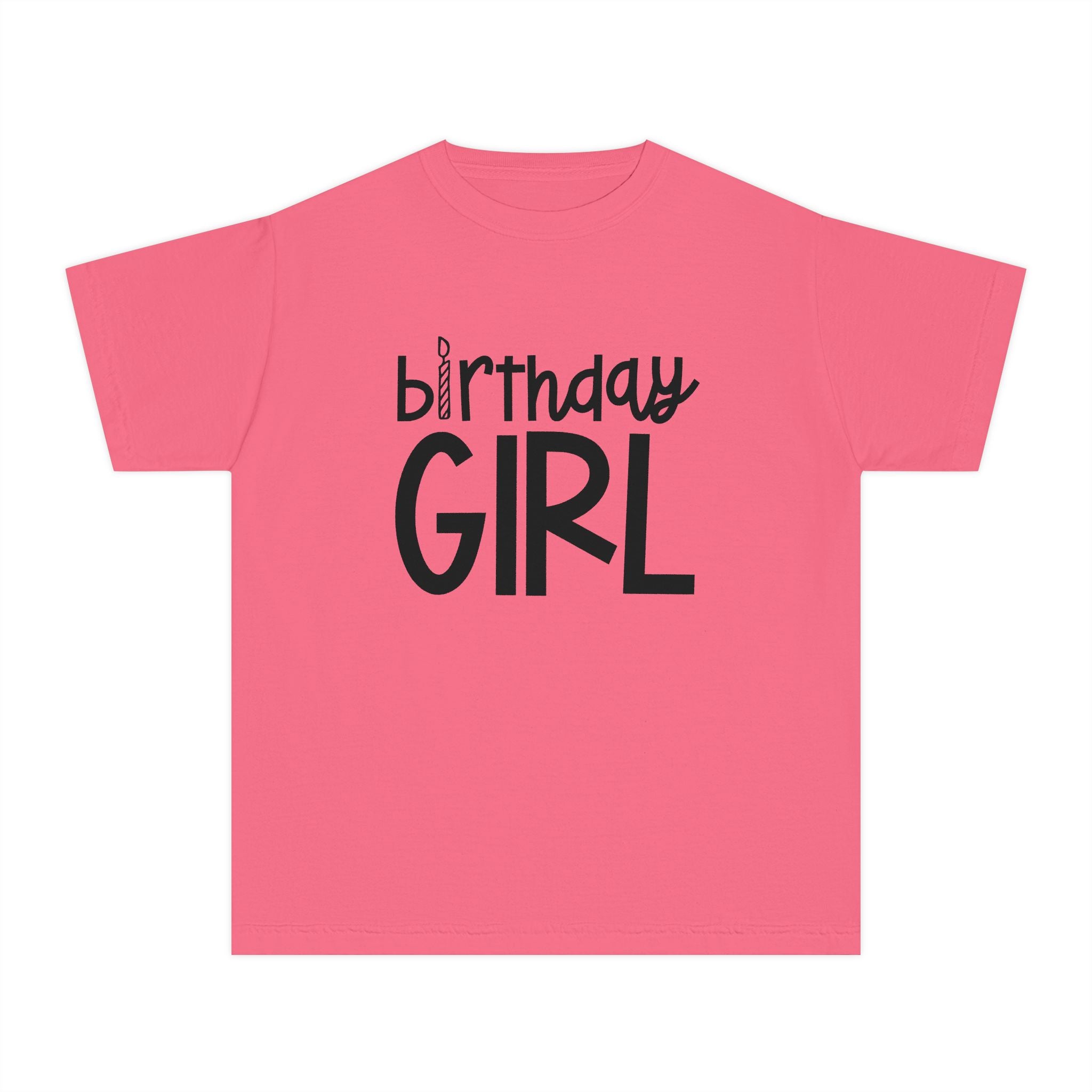 Birthday Girl Tee — Kids 4th Birthday Shirt with Pink Balloon Back Design