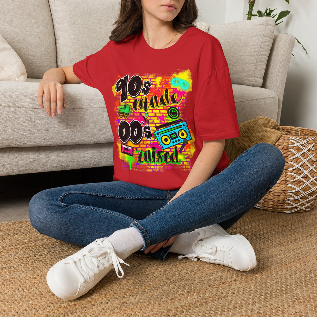 90s Vibes T-Shirt — '90s Made, 00s Raised' Retro Graffiti Tee