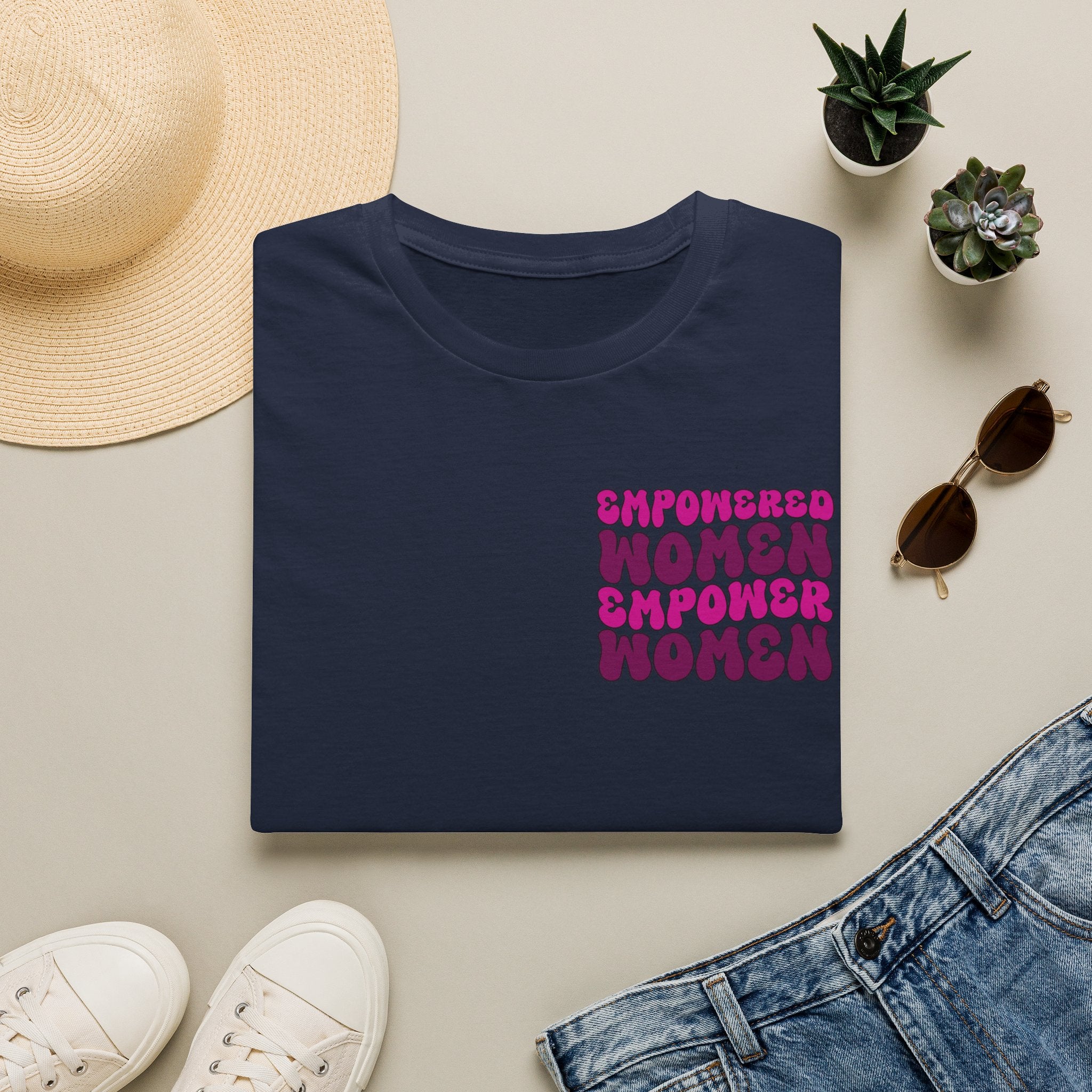T-Shirt — Empowered Women Empower Women Retro Script Chest Design