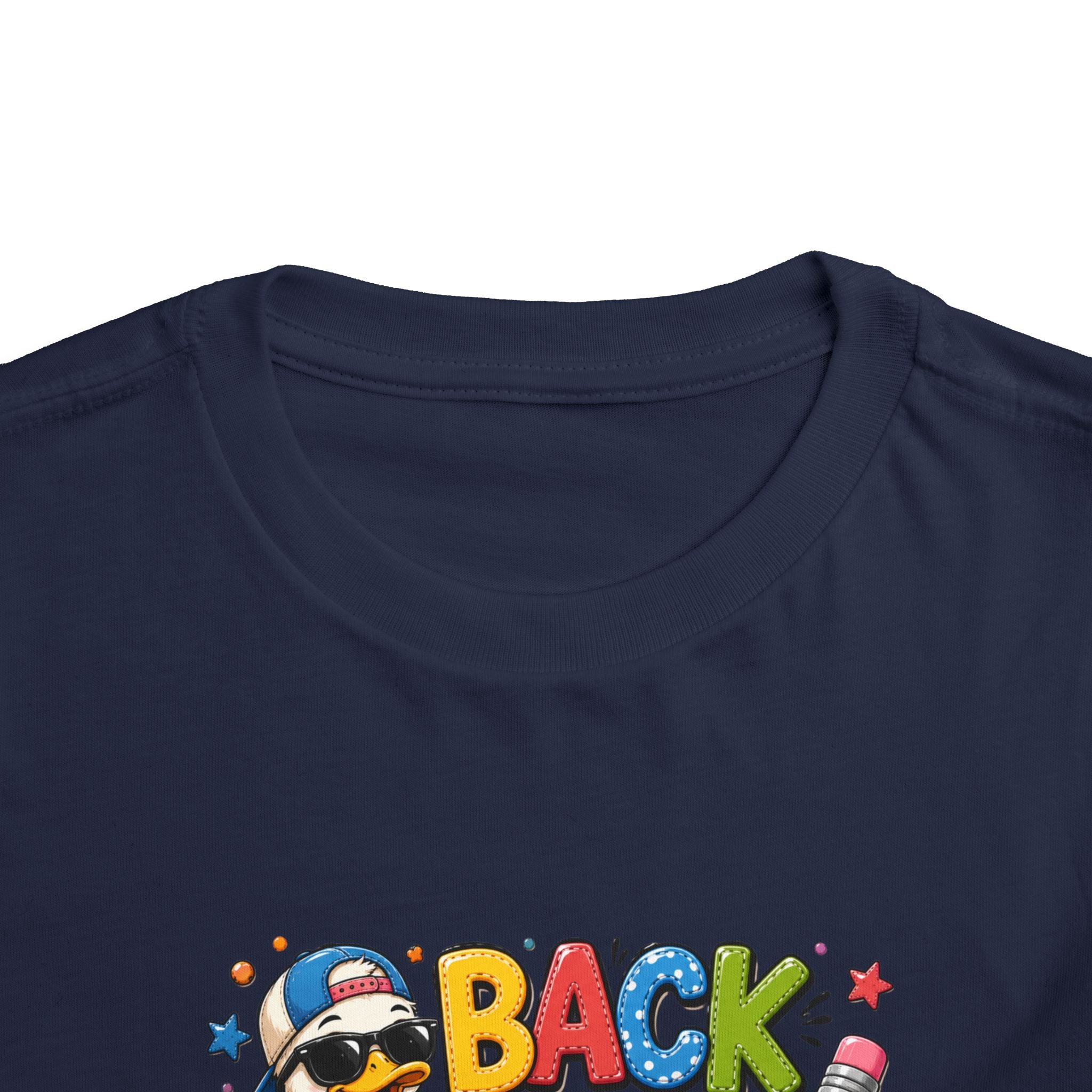 Back to School Toddler Tee — Cute Penguin School Bus Design