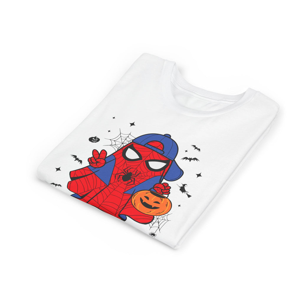 Kids Halloween Spider Superhero Tee – Cute Trick-or-Treat Pumpkin Design