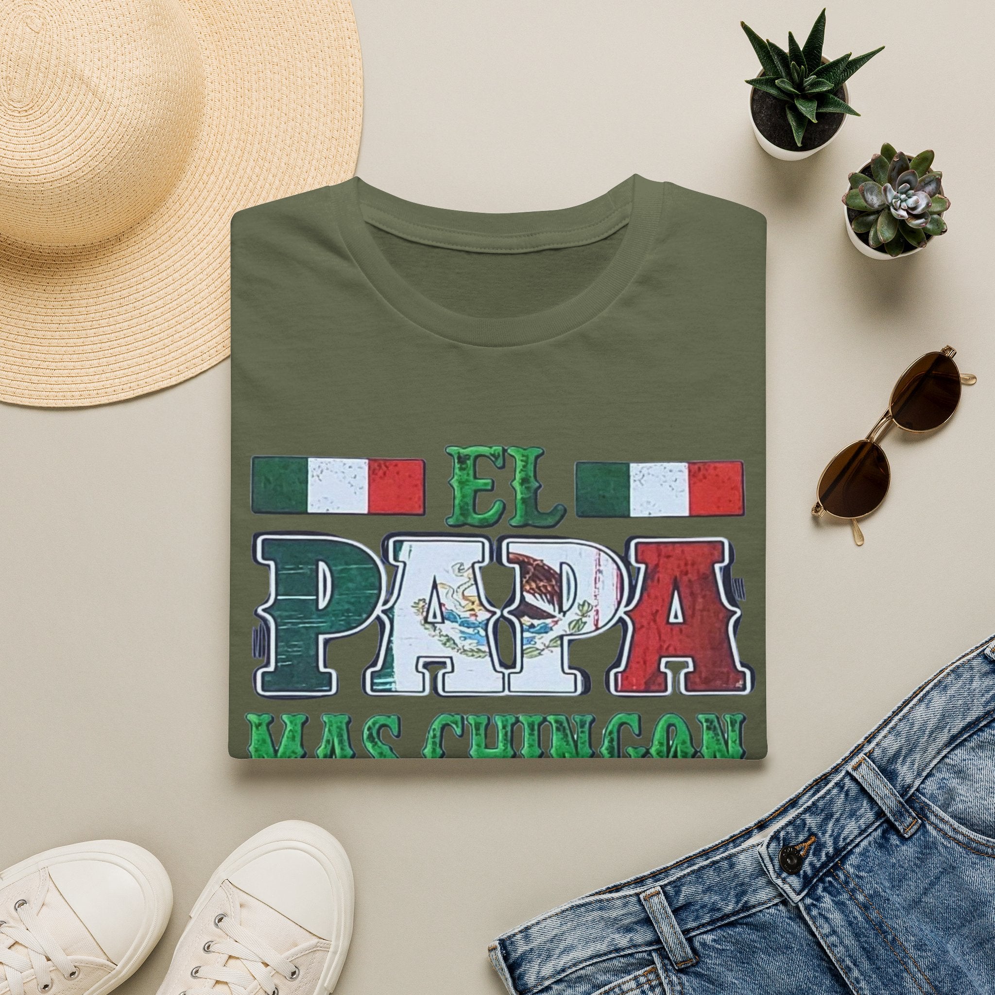 El Papá Más Chingón T-Shirt – Mexican Flag Father's Day Tee