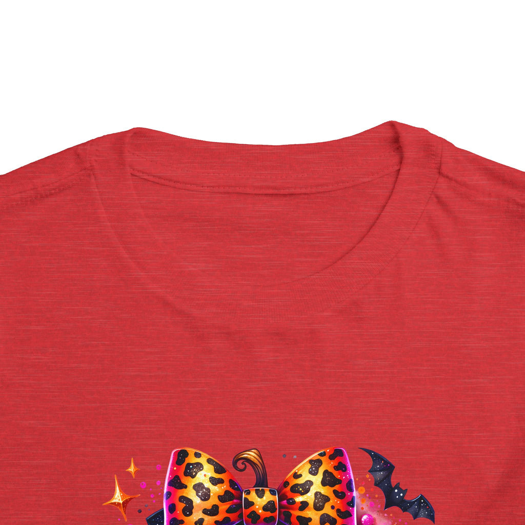 Toddler Tee — "Spooky Season" Pumpkin Bow Halloween Shirt