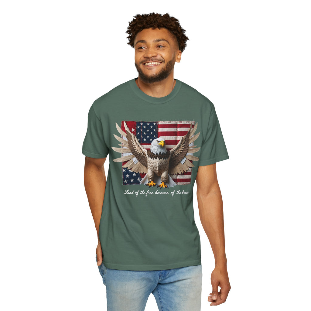 American Eagle Flag T-Shirt – Patriotic Bald Eagle Graphic Tee