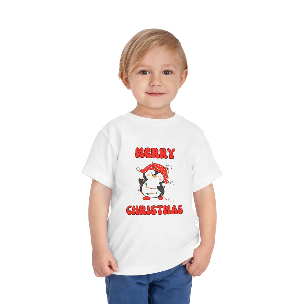 Merry Christmas Penguin Toddler Tee