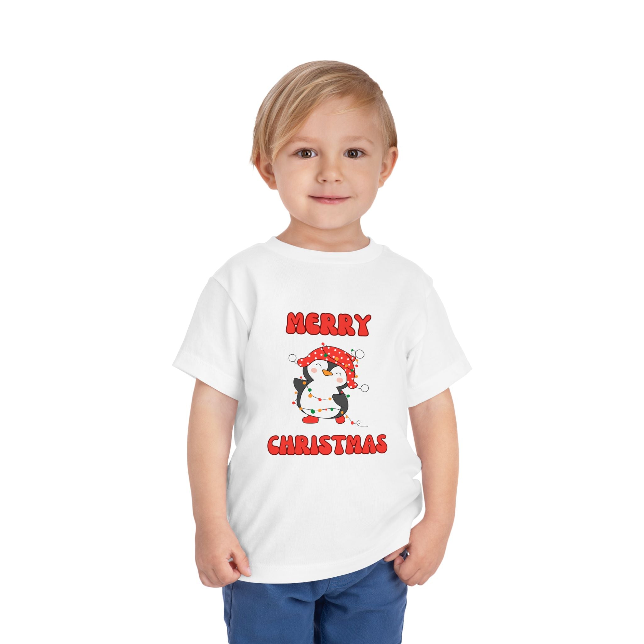 Merry Christmas Penguin Toddler Tee
