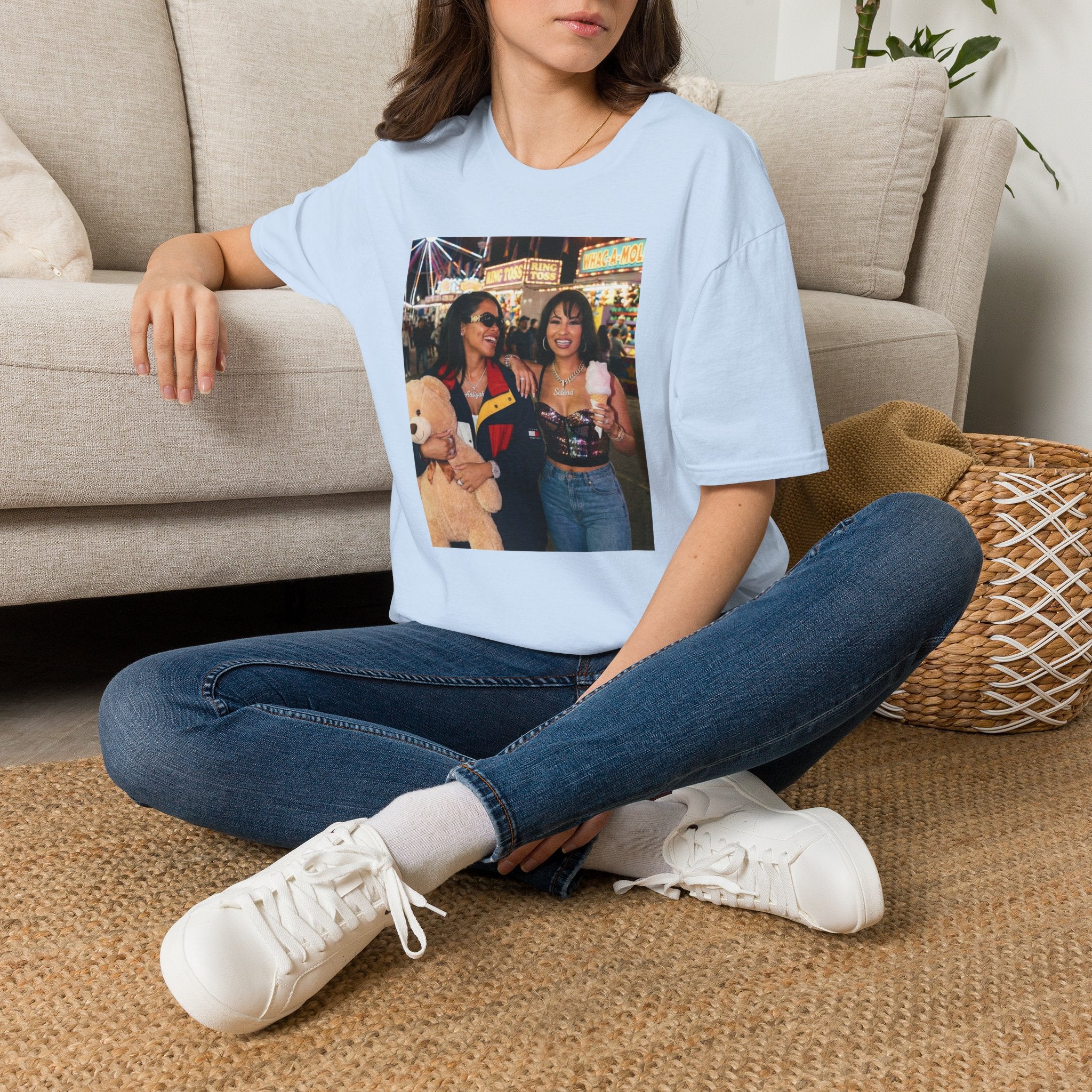 Photo Carnival T‑Shirt — Retro Fair Friends Tee (Cotton Graphic)