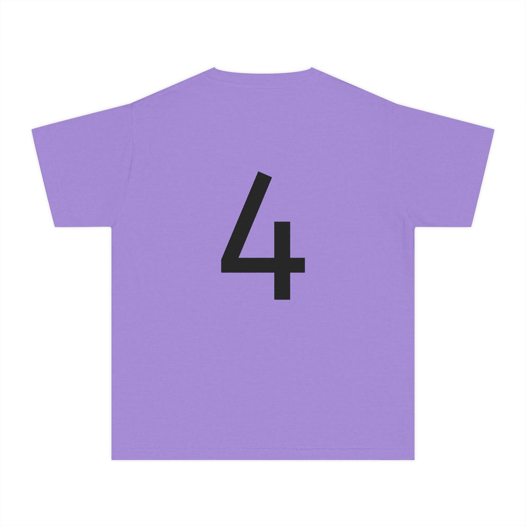 Birthday Girl Tee — Kids 4th Birthday Shirt with Pink Balloon Back Design