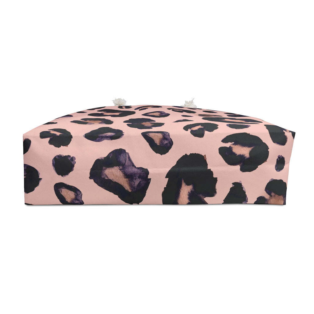 Pink Leopard Print Weekender Bag — Chic Animal Print Travel Tote