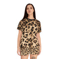 Leopard Print Women's Short Pajama Set - Cozy Safari Loungewear