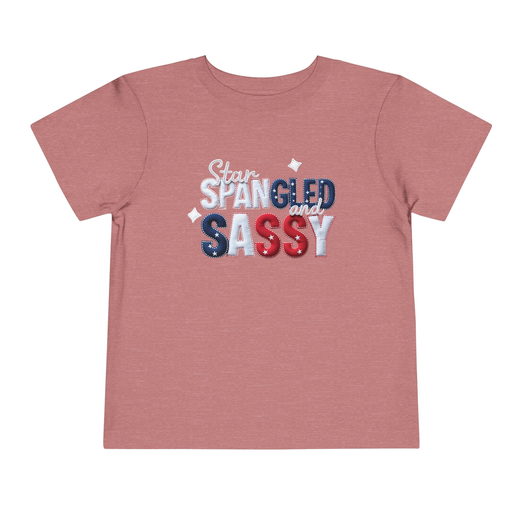 Toddler Tee - "Stay Spangled Sassy" Patriotic Bow 4th of July Shirt