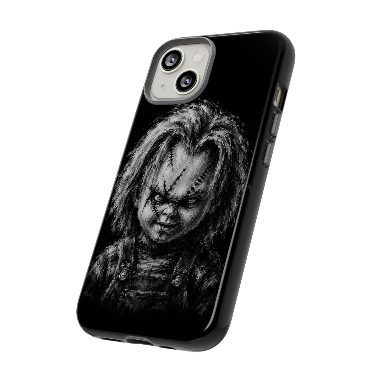 Horror Doll Phone Case - Chucky-Inspired Creepy Portrait Tough Case