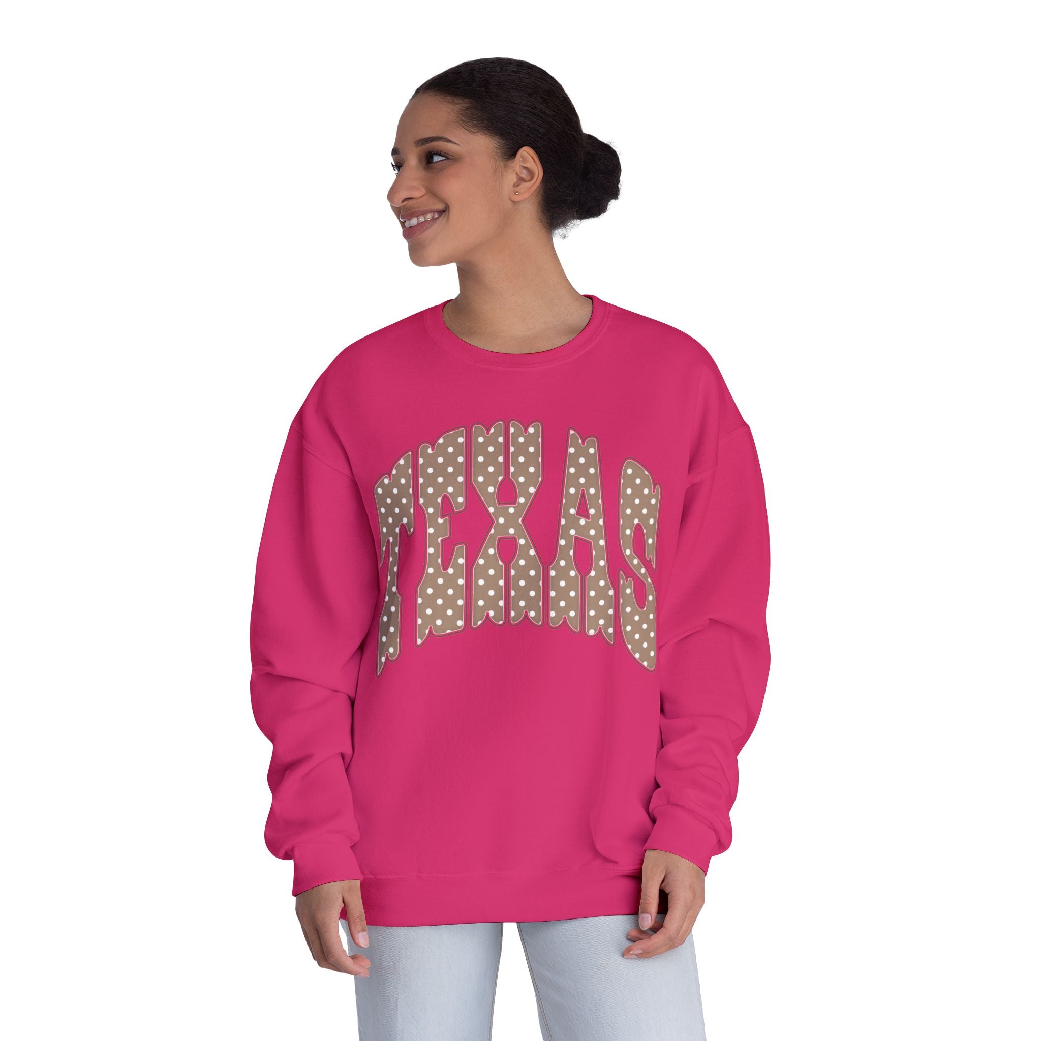 Texas Leopard Print Crewneck Sweatshirt