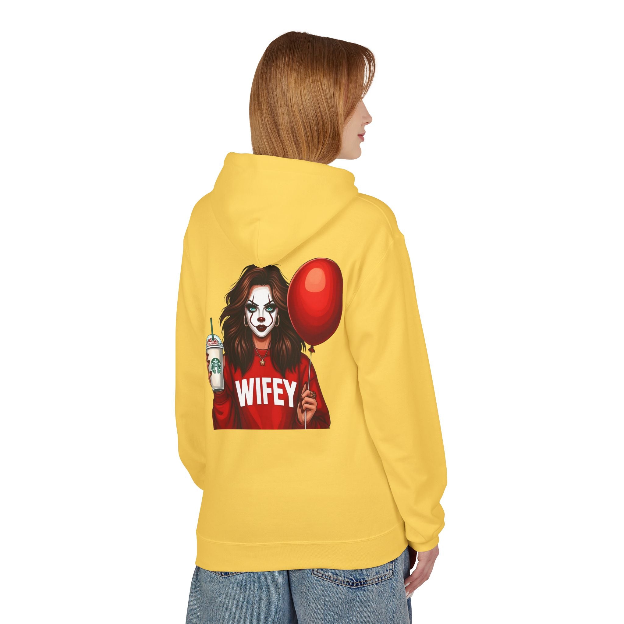 Horror Clown Girl Hoodie – Dark Balloon Graphic Pullover