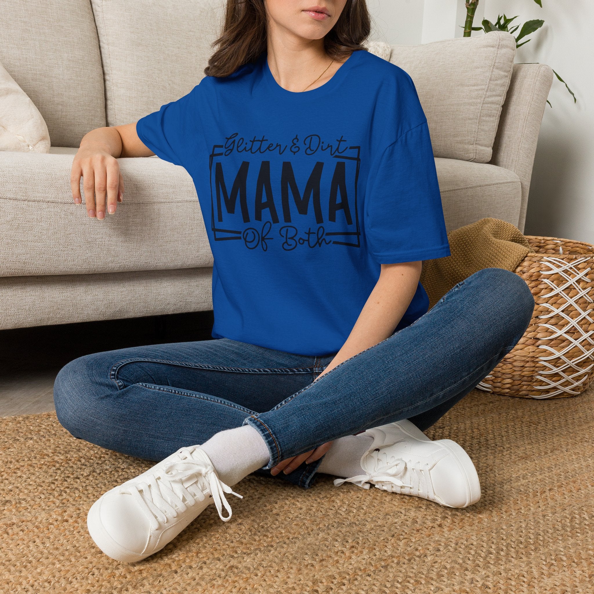 Mama of Both T-Shirt — "Glitter & Dirt" Mom Tee