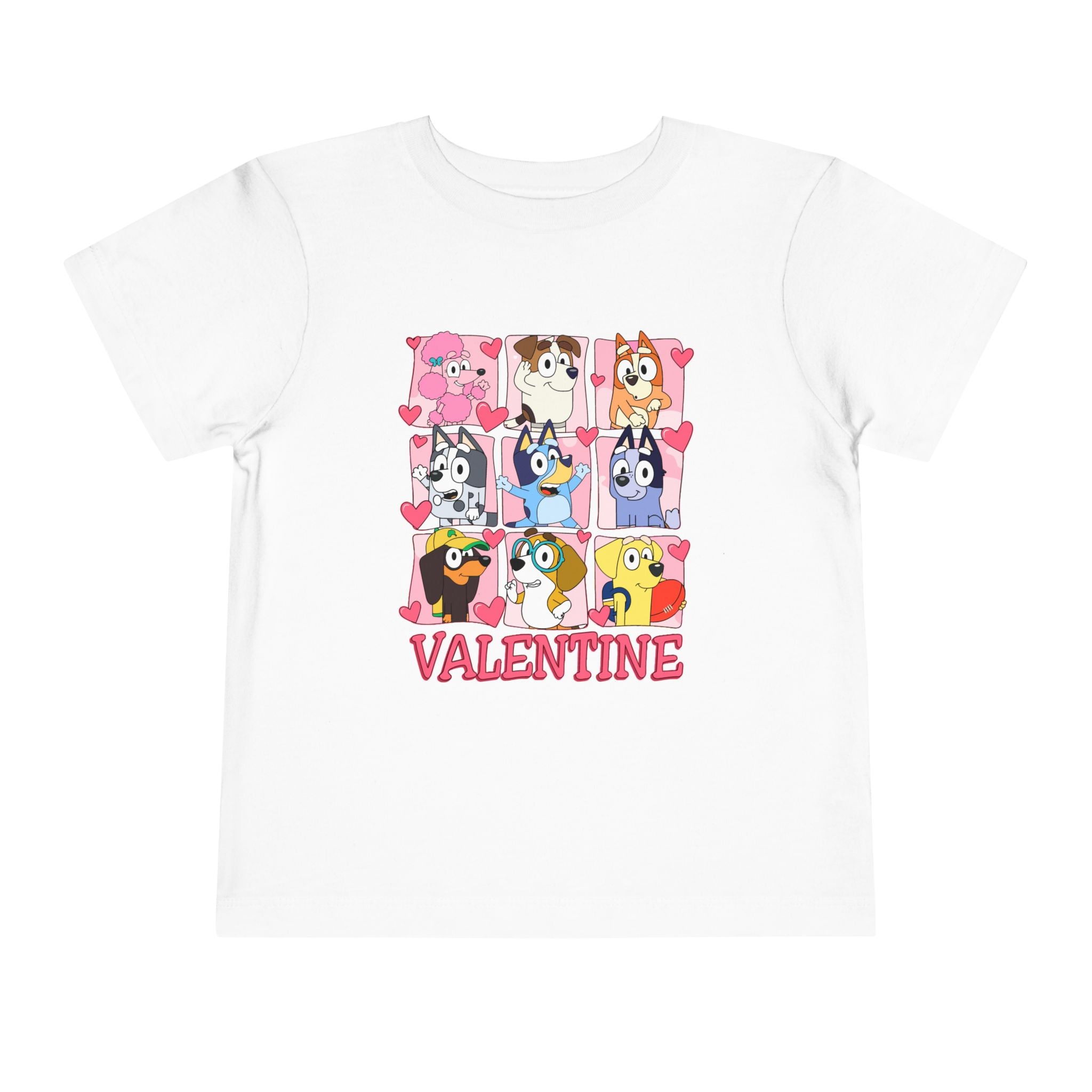 Valentine Puppy Grid Toddler Tee