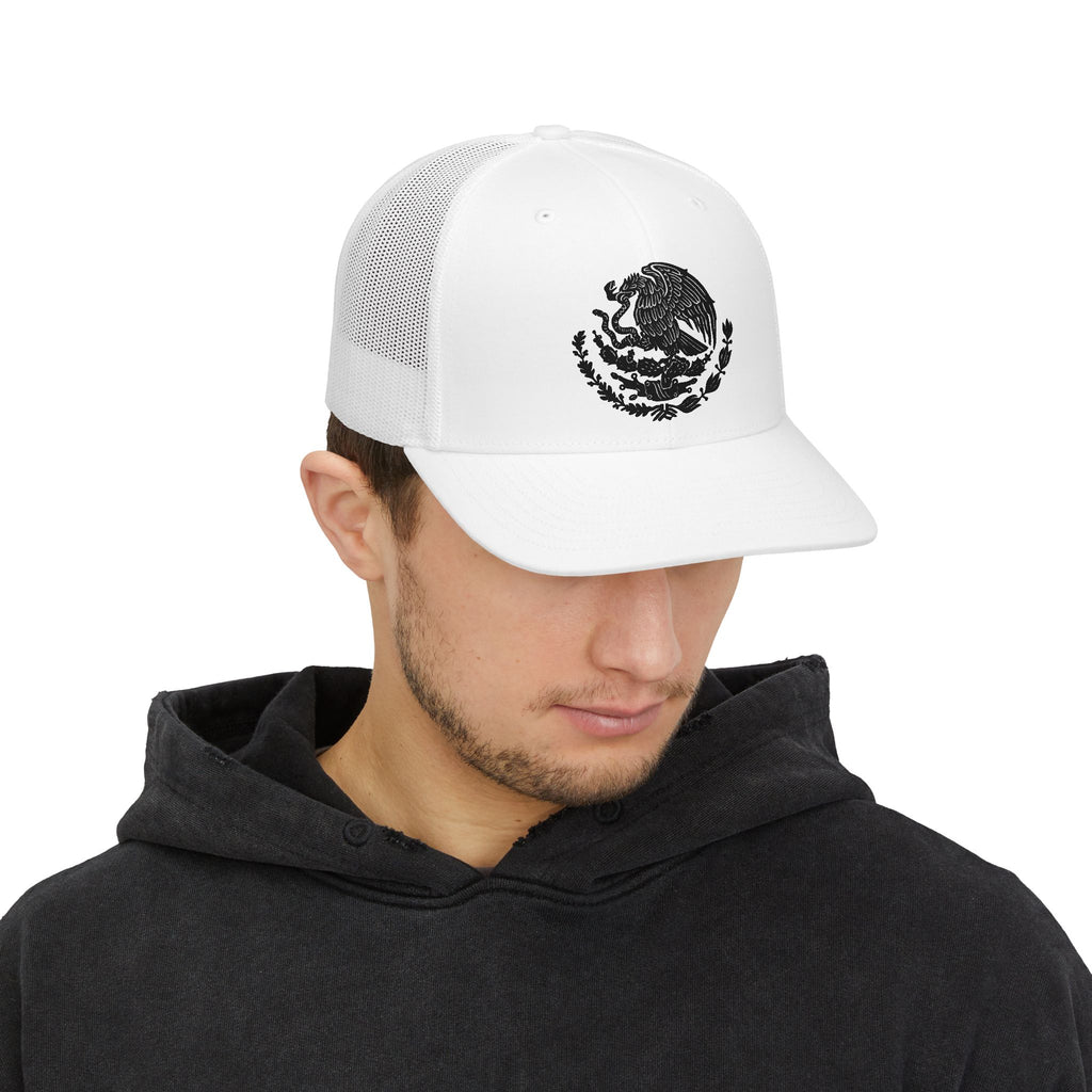Mexican Eagle Snapback Trucker Hat — Embroidered Águila Mexicana Mesh Cap