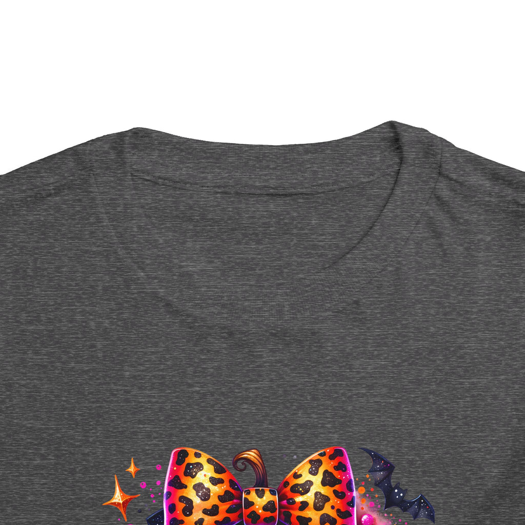 Toddler Tee — "Spooky Season" Pumpkin Bow Halloween Shirt