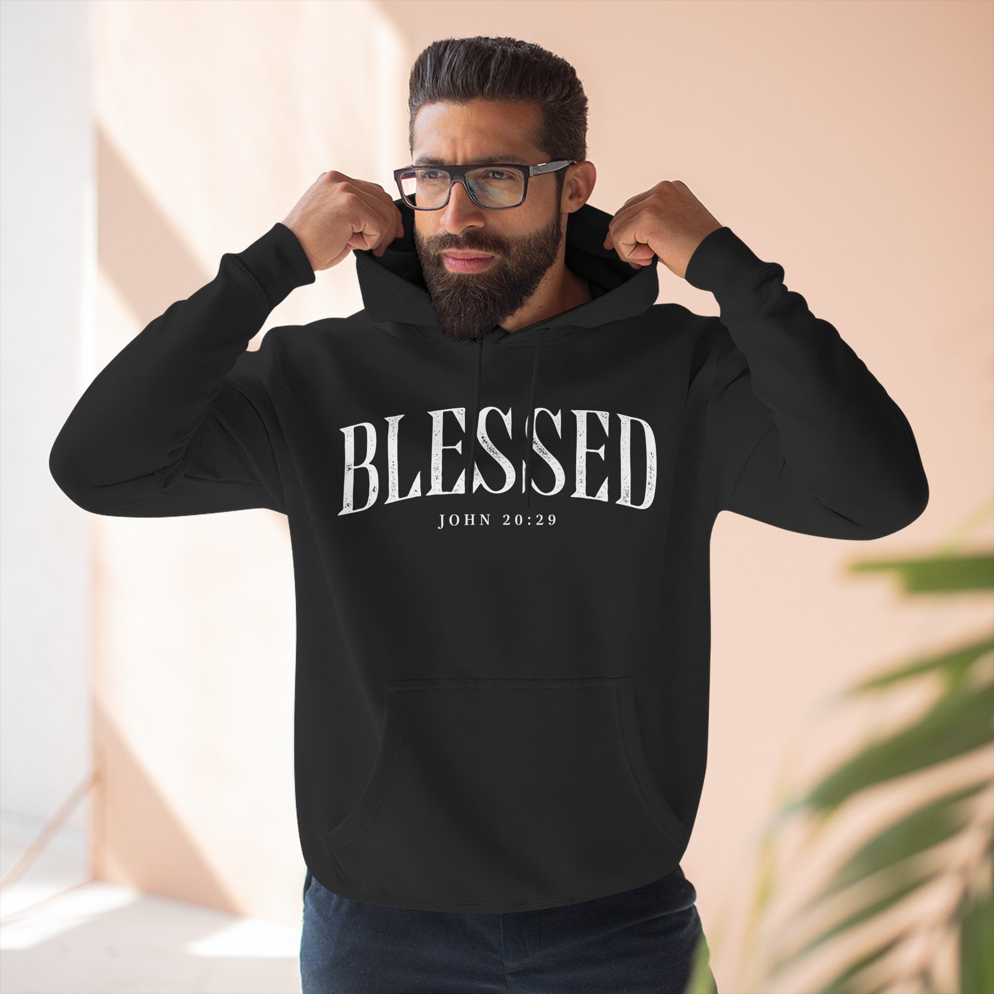Blessed Fleece Hoodie — Cozy "BLESSED" Pullover for Faith & Everyday Comfort
