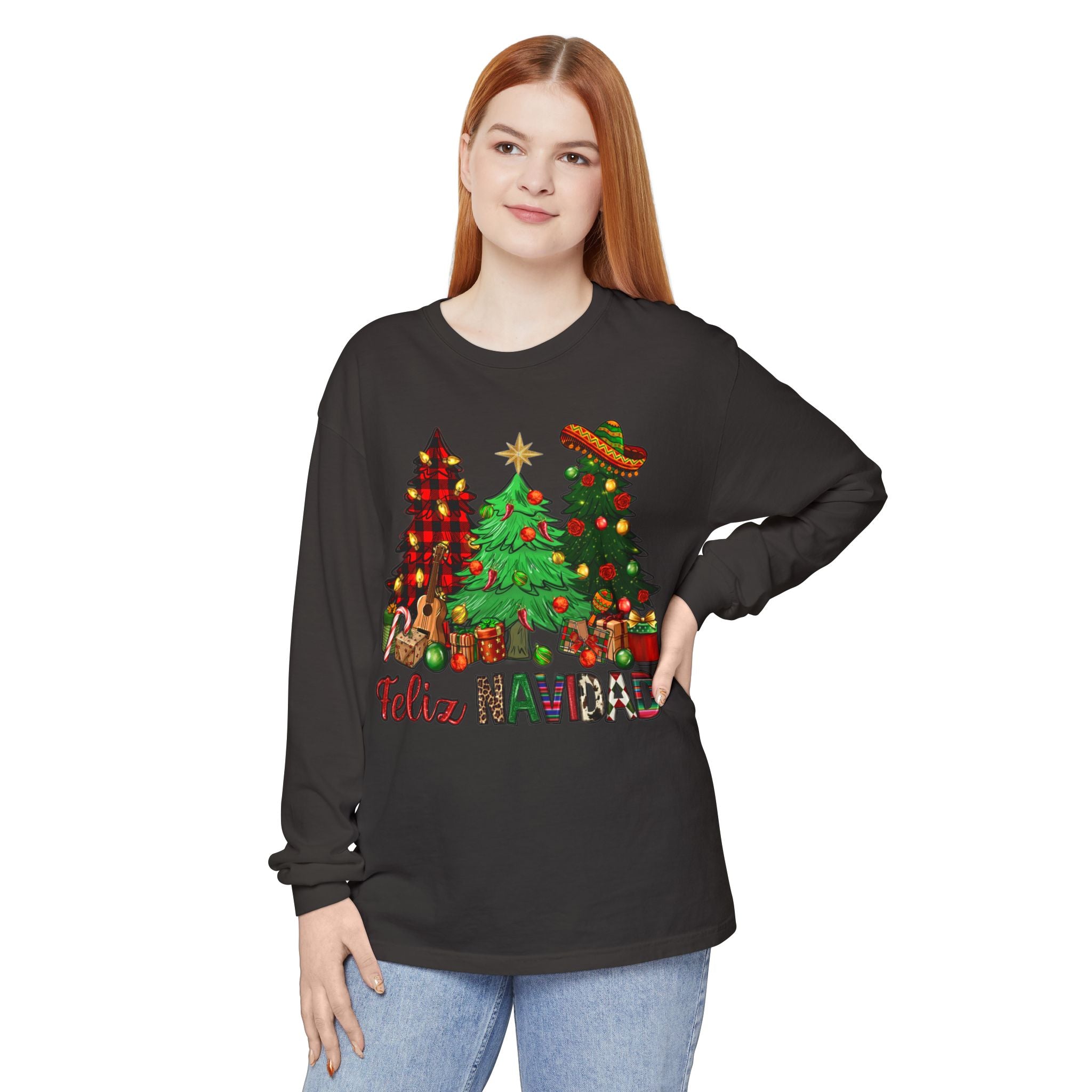 Feliz Navidad Christmas Long Sleeve Tee