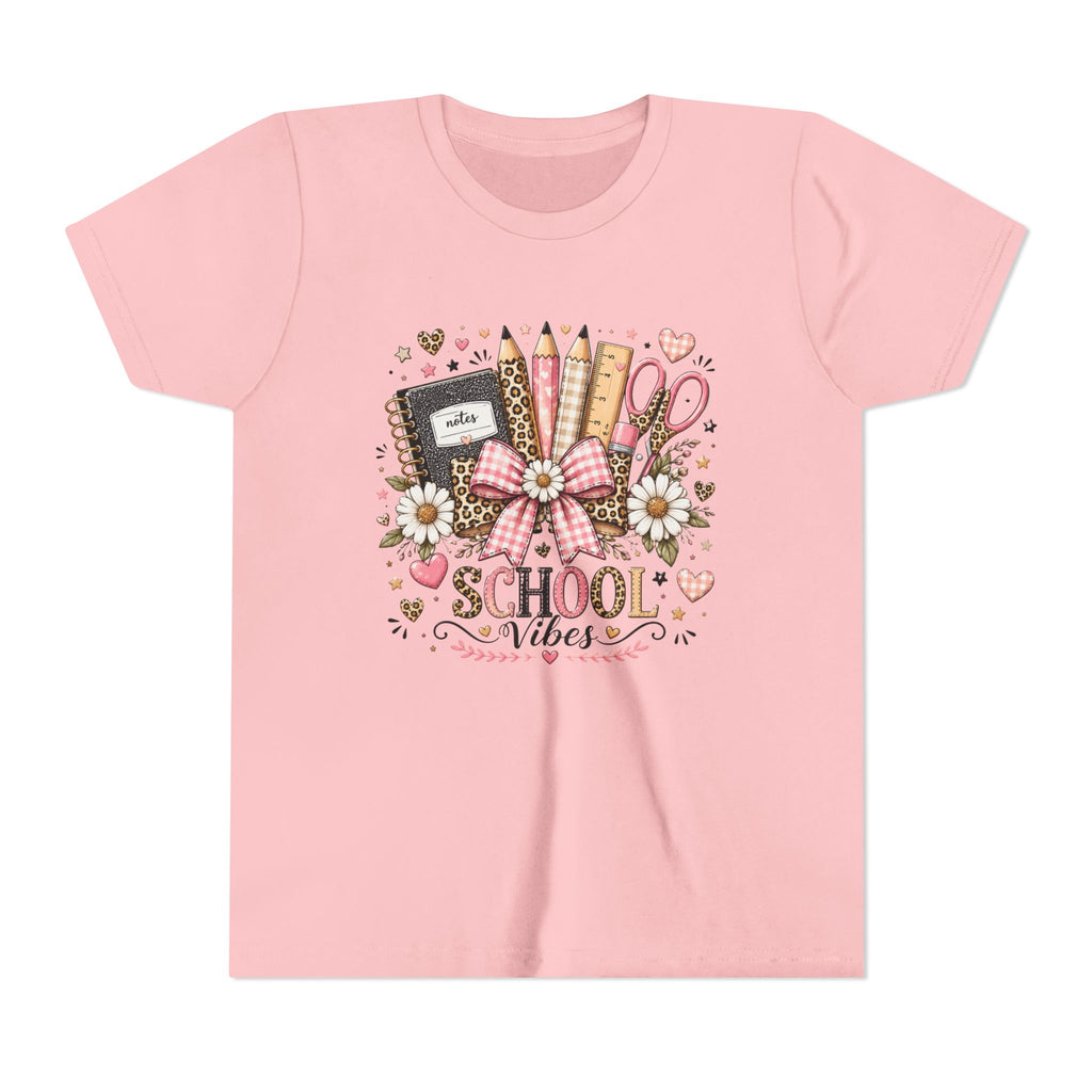 Youth Tee — "School Vibes" Back-to-School Graphic
